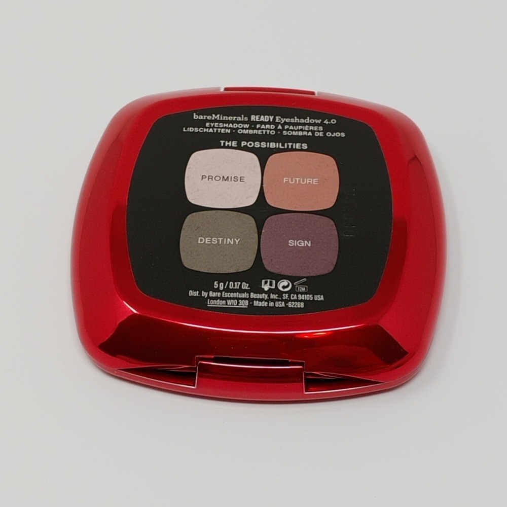 bareMinerals Ready Eyeshadow Quad The Possibilities Red Compact Makeup Mirror
